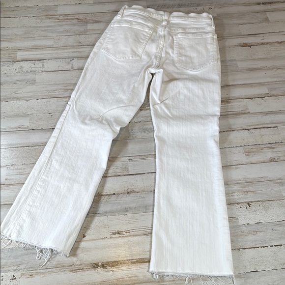 J. Crew White Flare & Wide Leg Jeans with Frayed Hems - Picture 5 of 7